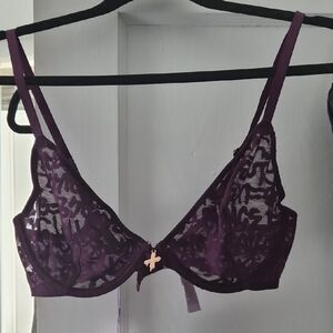 Savage X Fenty Deep Purple Lace Bra